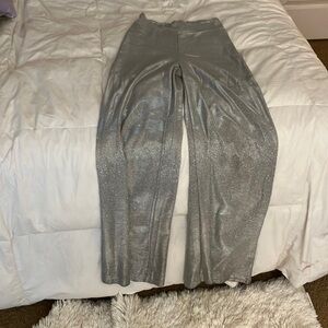 Shimmer pants with zipper